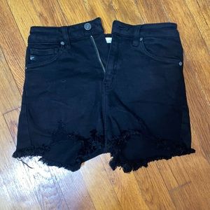 Jean shorts. Size small. Black